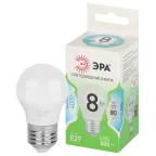 Лампа светодиодная LED 8Вт 800Лм 4000К E27 шар яркий белый свет P45-8W-840-E27 GREEN LINE