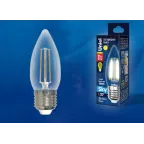 Лампа светодиодная LED-C35-11W/3000K/E27/CL PLS02WH LED. "свеча", прозр. Серия Sky. 3000К . | UL-00005166 | Uniel