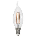                  Лампа светодиодная диммируемая LED-CW35-9W-4000K-E14-CL-DIM GLA01TR Форма свеча на ветру прозрачная. Серия Air Белый свет 4000K Картон
               