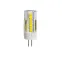 Лампа светодиодна прозрачная 5 Вт Теплый белый свет 3000К Картон ТМ Uniel LED-JC-220/5W/3000K/G4/CL GLZ09TR