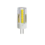                  Лампа светодиодна прозрачная 5 Вт Теплый белый свет 3000К Картон ТМ Uniel LED-JC-220/5W/3000K/G4/CL GLZ09TR
               