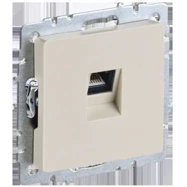 BRITE Розетка компьютерная RJ45 кат.6 РК11-БрКр бежевый IEK