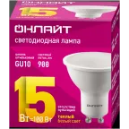 Лампа светодиодная 15вт ОLL-PAR16-15-230-3K-GU10 ОНЛАЙТ