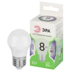                  Лампа светодиодная LED 8Вт 800Лм 6500К шар холодный свет P45-8W-865-E27 GREEN LINE
               