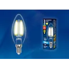                  Лампа светодиодная LED-C35-13W/3000K/E14/CL PLS02WH LED. "свеча", прозр. Серия Sky. 3000К . | UL-00005899 | Uniel
               