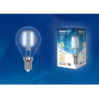                  Лампа светодиодная LED-G45-7,5W/NW/E14/CL GLA01TR LED. "шар", прозр серия Air. 4000K | UL-00003254 | Uniel
               