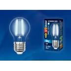 Лампа светодиодная LED-G45-13W/4000K/E27/CL PLS02WH LED. "шар", прозр. 4000К Серия Sky | UL-00005908 | Uniel