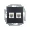 15 Розетка компьютерная двойная RJ45 кат.5е графит