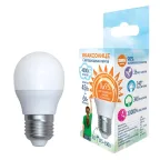                  Лампа светодиодная LED-G45-6W/4000K/E27/FR/RA95 PLK01WH LED. «шар», мат.. 4000К . | UL-00006533 | Uniel
               
