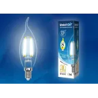                  Лампа светодиодная LED-CW35-7,5W/NW/E14/CL GLA01TR LED. "свеча на ветру", прозр серия Air. 4000K | UL-00003296 | Uniel
               