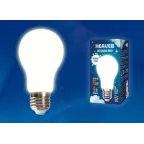                  Лампа светодиодная LED-A60-9W/3000K/E27/FR GLH01WH LED. "груша" матовая. Серия Heaven. 3000K | UL-00004841 | Uniel
               
