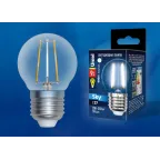 Лампа светодиодная LED-G45-9W/4000K/E27/CL PLS02WH LED. "шар", прозр. 4000К Серия Sky | UL-00005175 | Uniel