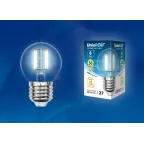                  Лампа светодиодная LED-G45-6W/NW/E27/CL GLA01TR LED. "шар", прозр серия Air. 4000K | UL-00002208 | Uniel
               