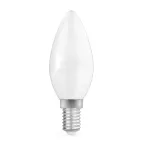                  Лампа светодиодная филаментная LED 4.5 Вт 400 лм 4100К свеча нейтральный E14 AC 220В матовая колба Basic Gauss
               