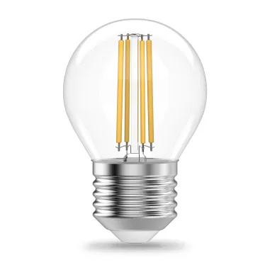 Лампа светодиодная филаментная LED 12 Вт 750 лм 4100К шар P45 нейтральный E27 AC 220В прозрачная колба Elementary Gauss