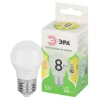                  Лампа светодиодная LED 8Вт 800Лм 3000К шар теплый свет P45-8W-830-E27 E27 GREEN LINE
               
