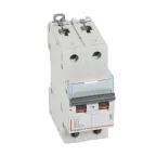 Выключатель автоматический двухполюсный DX3 6000 1А B 10кА | 407502 | Legrand