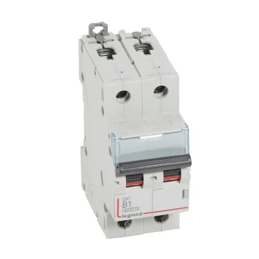 Выключатель автоматический двухполюсный DX3 6000 1А B 10кА | 407502 | Legrand