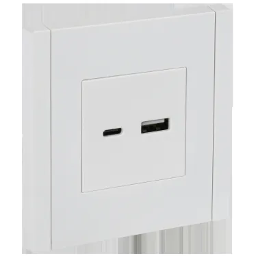 FORTE@PIANO Розетка USB A+C 18Вт FP251 белый IEK