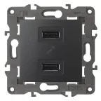 Устройство зарядное USB, 5В-2100мА, Эра Elegance, антрацит, 14-4110-05