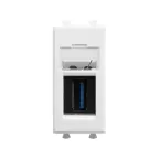                  Avanti USB 3.0 розетка ''Белое облако'' модульная, тип А-А, 1 модульная
               