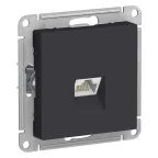                  ATLASDESIGN РОЗЕТКА компьютерная RJ45, кат. 6A, механизм, КАРБОН
               