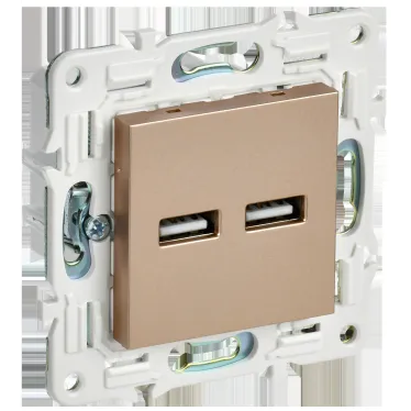 SKANDY Розетка USB A+A 3,1А SK-R15Sa песочный IEK