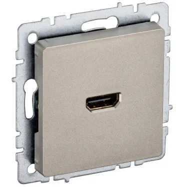 BRITE Розетка HDMI РHDMI-0-БрШ шампань