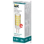Лампа светодиодная CORN капсула 5Вт 12В 4000К керамика G4 IEK
