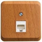                  ЭТЮД Розетка открытой установки компьютерная RJ45 кат.5E, бук
               