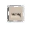 ATLASDESIGN РОЗЕТКА двойная компьютерная RJ45+RJ45, кат.5E, механизм, ПЕСОЧНЫЙ