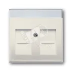                  BASIC 55 Плата центральная (накладка) для коммуникационных розеток с суппортами 1810/1812/1814 бежевая
               