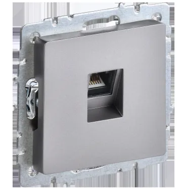 BRITE Розетка компьютерная RJ45 кат.6 РК11-БрС сталь IEK