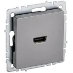                 BRITE Розетка HDMI РHDMI-0-БрС сталь
               