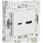 SKANDY Розетка USB A+C 18Вт SK-R13W арктический белый IEK
