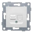 Розетка компьютерная RJ45 Ugra, механизм, одинарный, белый