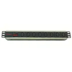 Блок розеток для 19 шкафов, 8 розеток IEC60320 С13, амперметр