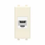                  Avanti Телефонная розетка RJ-12 без шторки модульная, Ванильная дымка, 1 модуль
               