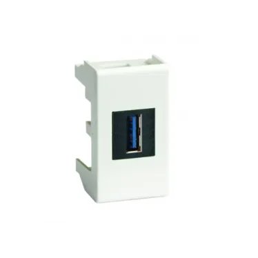 Розетка USB 3.0 Viva белая 1 модуль
