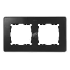                  Рамка 2 поста графит основание алюминий
               