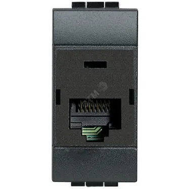 LivingLight Розетка компьютерная RJ45 STP категория 6 IDC110 антрацит