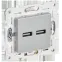 SKANDY Розетка USB A+A 3,1А SK-R15S серебряный IEK