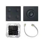                  Simon 82 Комплект 4-кл сенсорн.выкл.+ сенс.регулятор, без маркиров., KNX, графит | 8400651-038 | Simon
               