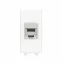 Avanti Компьютерная розетка RJ-45 без шторки модульная кат.6A экранированная Белое облако 1 модуль