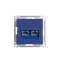 ATLASDESIGN РОЗЕТКА двойная компьютерная RJ45+RJ45, кат.5E, механизм, АКВАМАРИН
