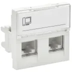                  PRIMER РКИ-22-00-П-6 Розетка компьютерная RJ45 UTP кат.6 (2 модуля 2 входа) белая IEK
               