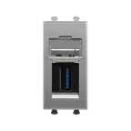 Avanti USB 3.0 розетка модульная, тип А-А, , Закаленная сталь, 1модуль