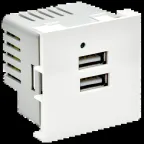                  PRIMER РКЮ-23-40-П Розетка USB A+A 5В 4,2А (2 модуля) белая IEK
               