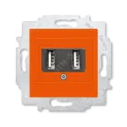 USB зарядка двойная Levit оранжевый