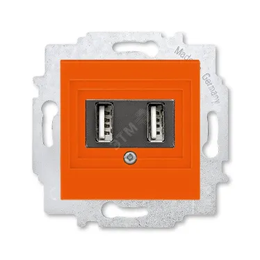 USB зарядка двойная Levit оранжевый